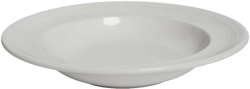 Tuxton China CWD-090 Soup Bowl, 12 oz., 9" dia., round, rimmed, microwave & dishwasher safe, oven proof, fully vitrified, lead-free, ceramic, Concentrix, White, Case of 24