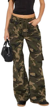 Fashion Nova Women's Tasha Camo Cargo Pants