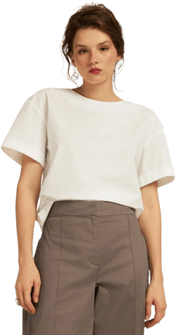 Ipanomi Women's Cotton Twill Top with Back Detail