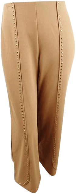 Inc Women's Beige Embellished Evening Wide Leg Pants