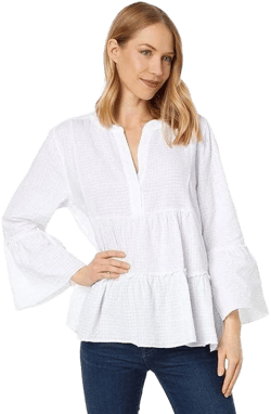 Dylan by True Grit Reese Cotton Gauze Ella Blouse
