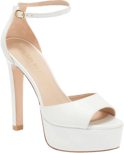 Stuart Weitzman Women's Disco Platform Leather Sandals