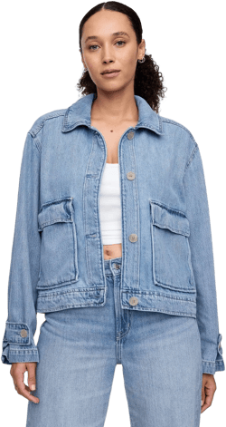 Gap Women's Supersoft Denim Utility Jacket
