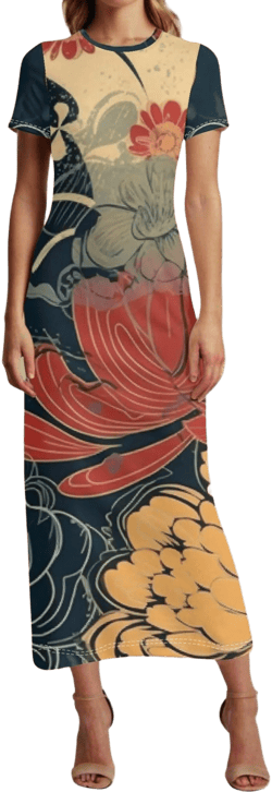 Vintage-Inspired Floral Soft & Flowing Maxi Dress