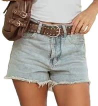 Signature 8 Frayed Hem Jean Shorts