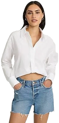 Women's Long Sleeve Cotton Poplin Shirt