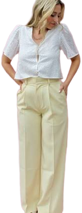 Crescent Perfect Pastel High-Waisted Trousers