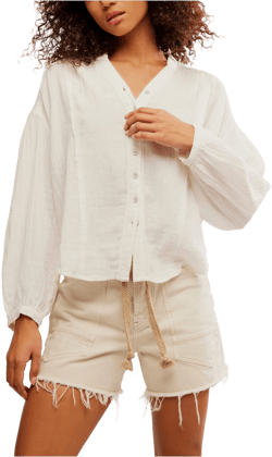 Free People Women's Valley Double Cloth Shirt