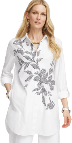 Chico's Women's No Iron Pocketed Tunic