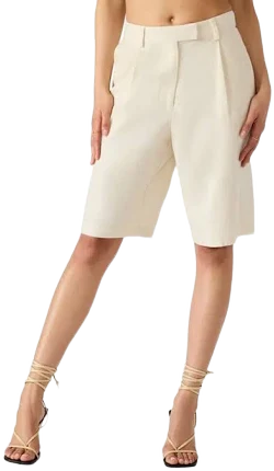 Steve Madden Ivana Linen Blend Bermuda Shorts
