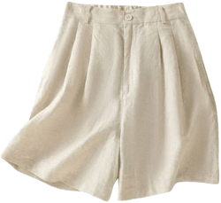 Women's Cotton Linen Dressy Shorts