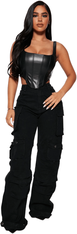Fashion Nova Women's Courtney Cargo Jeans