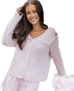 Petal & Pup Lyra Large Collar Cardigan