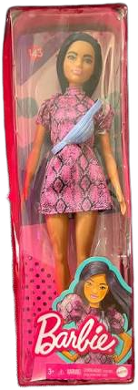 Barbie Fashionista Pink Snake Print Dress