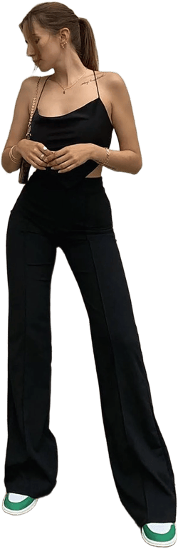 Fashion Nova Victoria High-Waisted Dress Pants