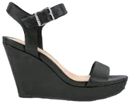 Gianni Bini Shoes Gianni Bini Telmma Leather Family Matching Platform Wedge Sandals Womens Navy