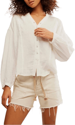 Free People Women's Valley Double Cloth Shirt
