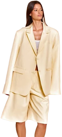 Tailored Oversized Woven Blazer