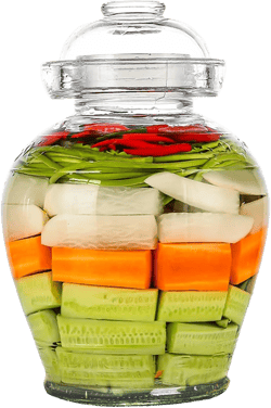 Vencer Traditional Glass Fermenting Jar 5Liter With Lid, Glass Fermentation Tank for Pickling Kimchi Sauerkraut,VHF-002