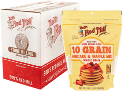 Bob's Red Mill 10 Grain Pancake Mix, 24oz (Pack of 4) - Whole Grain, Kosher 24 Ounce (Pack of 4)