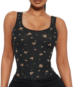 Fashion Nova Sleeveless Floral Tank Top