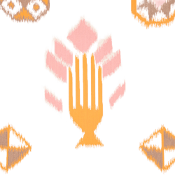 Schumacher Chuska Warp Print Wallpaper / Pink & Orange