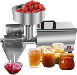 ZXMOTO Electric Tomato Strainer Machine 110V Commercial Stainless Steel Food Milling Press and Strainer Machine,Food Strainer and Sauce Maker, Fruit Press Squeezer