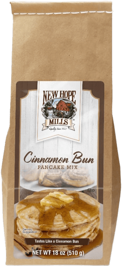 Cinnamon Bun Pancake Mix, By New Hope Mills, Quick Recipe, Sweet Cinnamon Aroma, No-Fuss Breakfast 18 oz