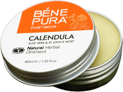 BenePura Calendula Ointment - Natural Calendula Cream for Burns, Cuts, Scrapes and Wounds - Calendula Salve for Dry Skin - Burn Cream, Burn Ointment with Aloe Vera and St Johns Wort - 1.35 fl. Oz