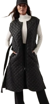 Athleta Whisper Featherless Long Quilted Vest