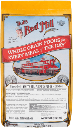 Bob's Red Mill Unbleached White All-Purpose Baking Flour, in a generous 25-pound package, is the epitome of high-quality baking flour. Made from carefully selected wheat and meticulously milled to perfection, this premium flour is a testament to Bob's Red Mill's commitment to providing the best baking ingredients. Unlike bleached flours that strip away essential nutrients, this unbleached all-purpose flour retains all the natural goodness of the wheat, ensuring that your baked goods not only taste great but also contribute to a wholesome diet. Perfectly suited for an array of recipes, from soft and fluffy bread to mouthwatering cakes and delectable cookies, this versatile flour guarantees consistent and reliable results. Its higher protein content compared to regular all-purpose flours ensures better gluten development, making it particularly suitable for yeast-based doughs and bread recipes. 25 Pound (Pack of 1)