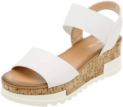 DREAM PAIRS Women's Open Toe Ankle Strap Casual Flatform Platform Sandals Reed-2