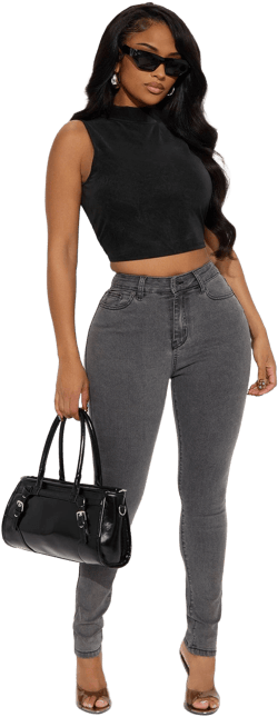 Fashion Nova Women's In The Black Skinny Jeans