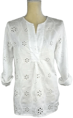 Christian Siriano Women's Eyelet Tunic Shirt