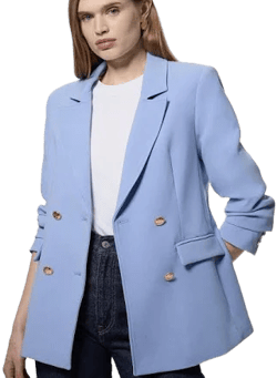 Karen Millen Women's Compact Stretch Doubled Breasted Blazer
