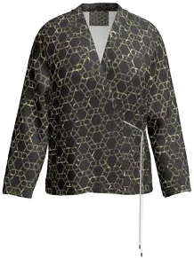 Geometric Wrap Blazer