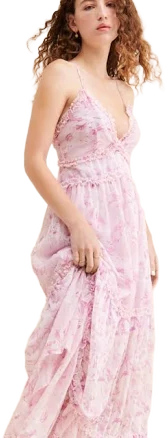 Ruffled Printed Maxi Dress