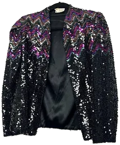 Vintage Sequin Zig Zag Blazer