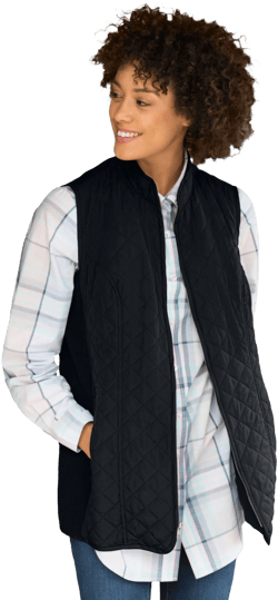 Woman Within Plus Size Zip-Front Quilted Vest