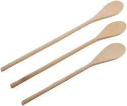 Handy Housewares 3 Piece Long Handle Wooden Mixing Spoon Set