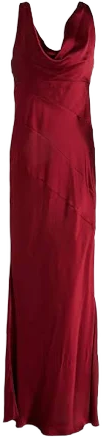Nicholas Draped Silk-Blend Satin Gown