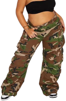 Fashion Nova Women's Reservoir Camo Utility Pants