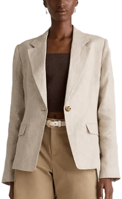 Quince Women's European Linen Structured Blazer