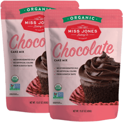 Miss Jones Baking Organic Cake and Cupcake Mix, Non-GMO, Vegan-Friendly, Moist and Fluffy: Chocolate (Pack of 2) Chocolate 55.55 Ounce (Pack of 2)