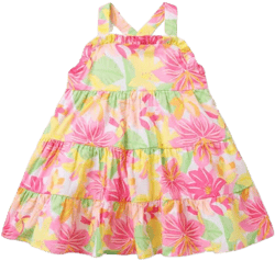 Johnson & Johnson Baby Floral Tiered Dress