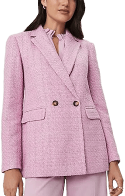Women's Ann Taylor Tweed Double Breasted Blazer