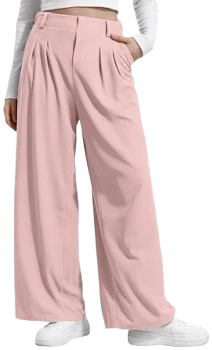 Sutry Women's Lightweight High Waisted Wide Leg Pleated Pants