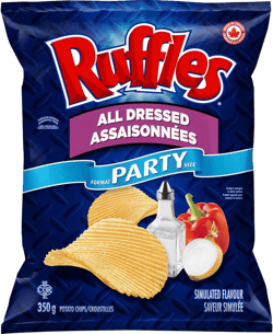 Lay's Ruffles All Dressed Party Size 350g/12.3 oz. {Imported from Canada}