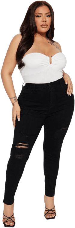Fashion Nova Women's Miami Booty Lifting Ripped High Rise Stretch Skinny Jeans