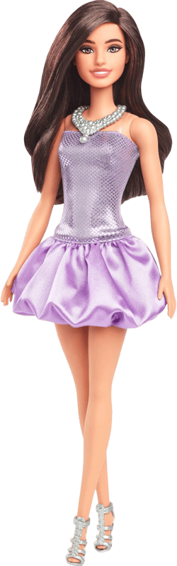 Barbie Fashionistas Sequined Purple Dress Doll